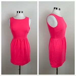 J. Crew Neon Hot Pink Solid Color Sleeveless Dress Women Size 0